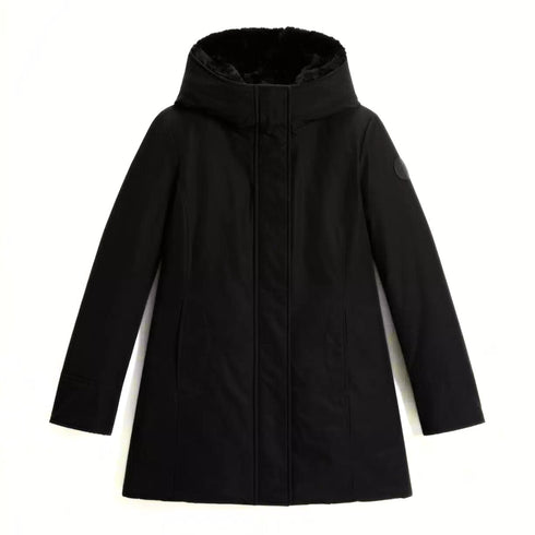 Woolrich Parka Parka Donna Boulder Faux Fur Nero A24 - WOOLRICHCFWWOU0724FRUT0001 - BLK - XS - Francavilla Moda